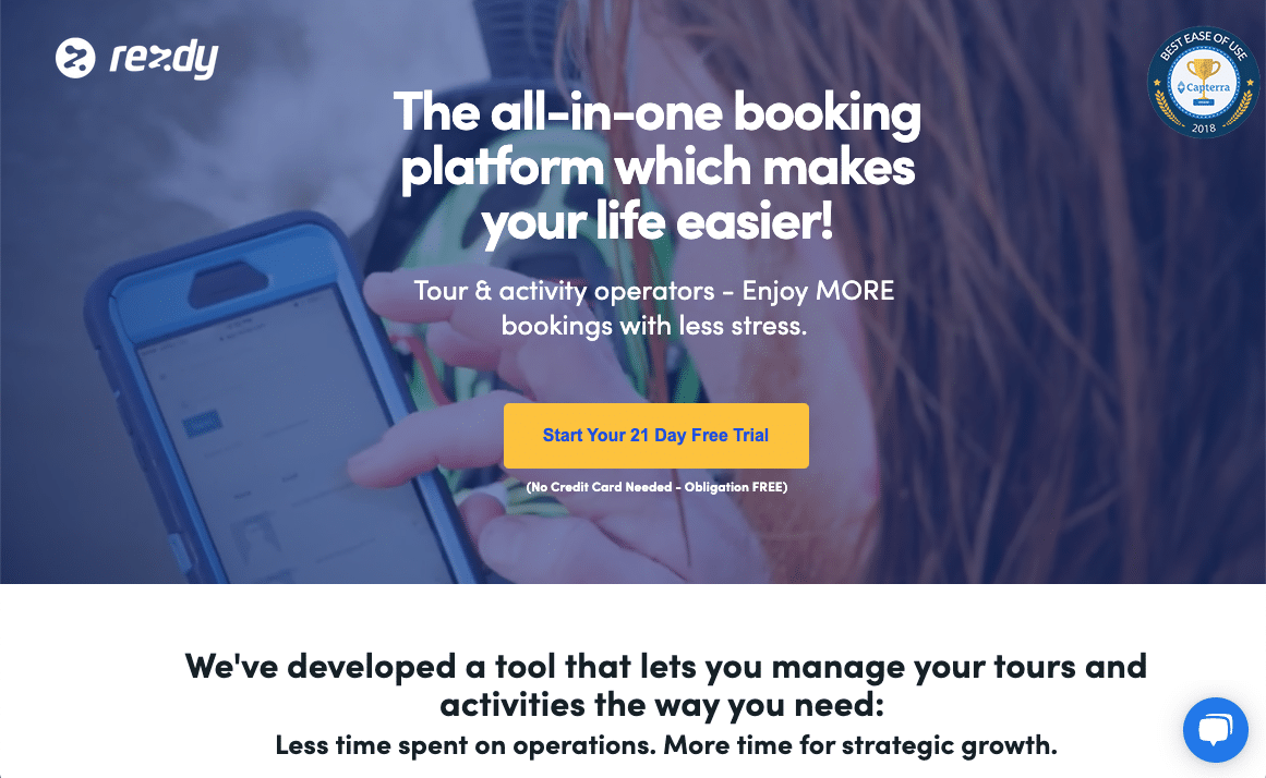 Landing page example