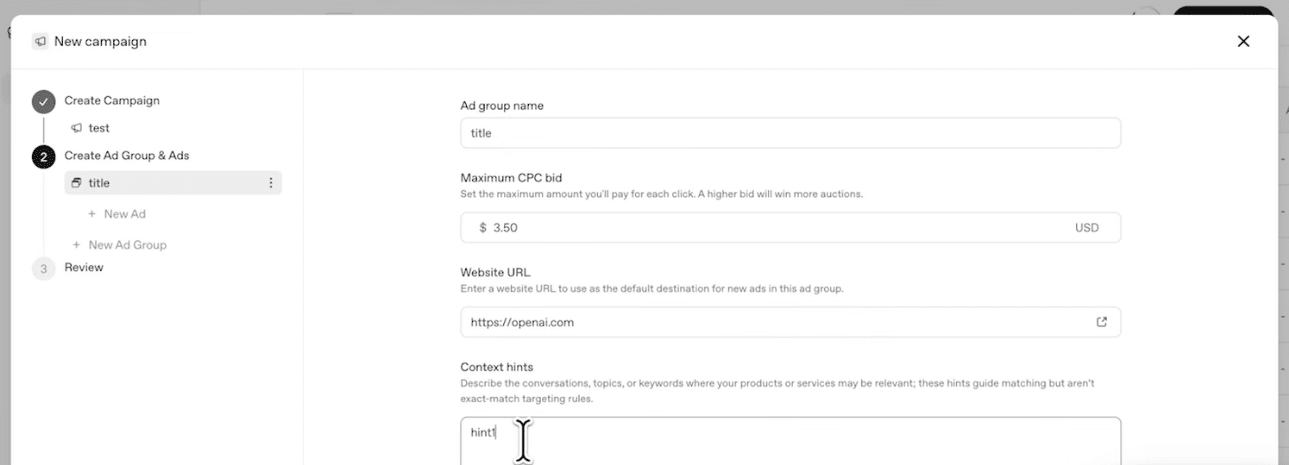 Adding Context Hints